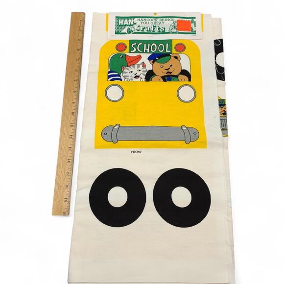 Hancock Fabrics Fabric Panel Cut Sew Yellow School Bus Backpack Grill Pocket '98 - Picture 7 of 7